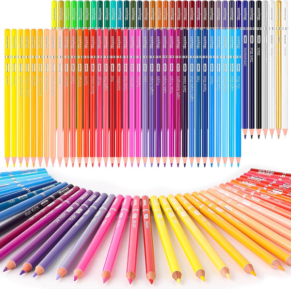 iBayam 72 Count Colored Pencils for Adult Coloring Books, Soft Core Sketching Drawing Pencils Set