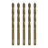 5pcs Cobalt Drill Bits 1/4 Inch – M35 Metal Drill Bit Set, Pilot Point for Heavy-Duty Steel, Hard Metal, Cast Iron