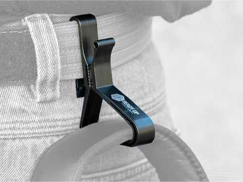 EarClip Universal Belt Clip for Ear Muffs - Neodymium Magnetic Closure - Fits Belts up to 2 Inches - Black