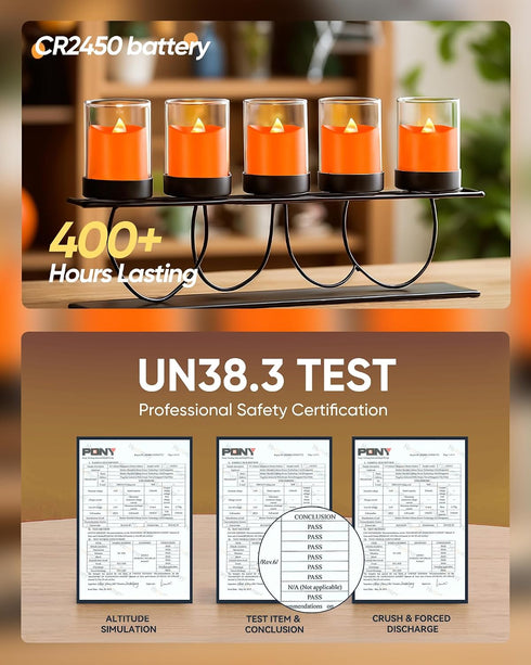 24Pack 400+Hour 2/4/6/8H Homemory Remote Control Flameless Candles, Timer Led Votive Candles, Battery Operated Tea