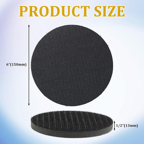 6 Inch 150 mm Loop(10 Boao Interface Pads Hook and Loop Soft Foams Buffering Pad Sponge Cushion Buffer Backing Pad Soft