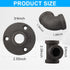 60 Pack 1/2 Inch Cast Iron Pipe Fittings, 20 Elbows, 20 Tees, 20 Flanges, Vintage Style