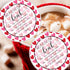Lashicorn 30 Pack Hot Cocoa Bomb Instruction Cards | | Hot Cocoa Bomb Supplies | White Card with Valentine Design