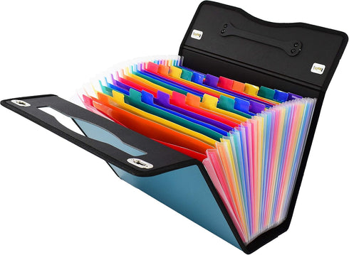 CNK Accordion File Folders - 24 Pockets Organizer for Document Storage, Durable Handle, Letter Size