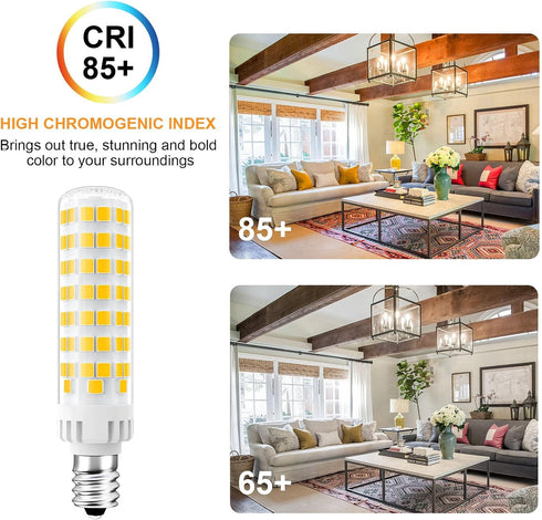 E12 100W Dimmable Bulbs C7 3000K 10W 1000 T6 Bulbs 6 Pack Replacement LED Candelabra Warm White Lumen LED Chandelier