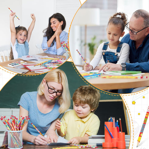 Yeaqee 60 Pcs Welcome Back to School Pencils with Eraser - Classroom HB Pencils Bulk for Kids Reward Supplies