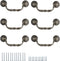 6PC Nostalgic Chic Vintage Bronze Drawer Handles, Drooping Guardrail Dresser Cabinet Handles (3.78in)