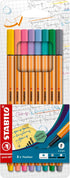 STABILO Point 88 Wallet Set, Set of 8 Pastel Markers