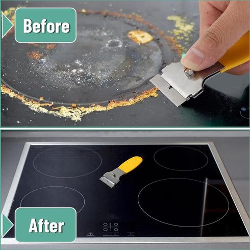 Set, 2 Pack, Set 10 Bates- Razor Blade Scraper Yellow, Locking Razor Scraper with Extra Carbon Steel Blades, Window