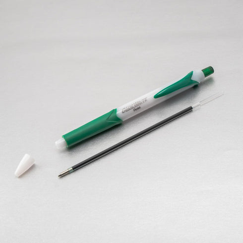 Pentel GlideWrite Ballpoint Pen with TechniFlo Ink, 1.0mm Medium Line, Green Ink, Pack of 12