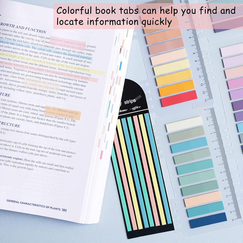 WSCHU Book Tabs for Annotating Books - 2320Pcs, 104 Colors Morandi Sticky Tabs, Writable & Repositionable