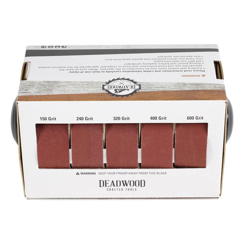 DCT Abrasive Paper 5pc Sand Paper Variety Pack with Dispenser, 150, 240, 320, 400, 600 Grit Aluminum Oxide