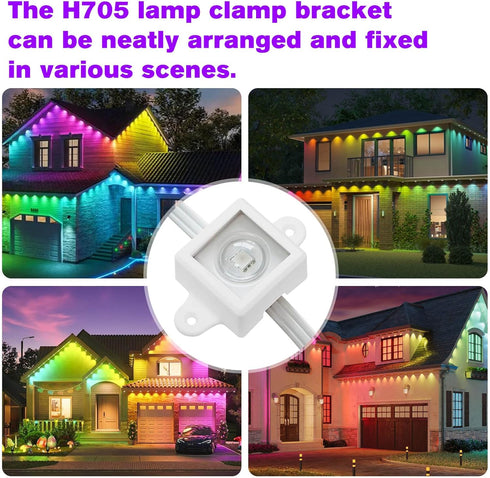 JIOTAR 40 H705, Pcs Light Clips for Govee Outdoor Lights (Non-Pro Version), Light Track System Mounting Brackets