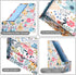 SUIN 4 Pack Foldable Magazine Holder, Seamless Floral Designed File-Boxes Desk File Organizer for Office, Home, School