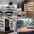 Set 8x12 inch Counter,Shelves,Rope 24W Adapter,6000K WOBANE LED Display Light Kit, of LED Strip Bar, Cabinet Lighting