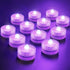 HL Submersible LED Light, Purple Small Battery Powered Light for Wedding Home Vase Festival Decoration (12pcs)