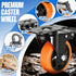 4 Inch Set 4, 2400LB, Caster Wheels, Caster of Dual Locking PU Casters Swivel Casters for Furniture, Workbench & Tool