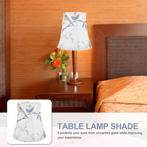 5.9" Kisangel Printed Cloth Lamp Shade, Fabric Floral Lampshade Cover Table Light Cover Replacement for Bedroom Home