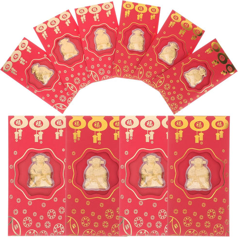 BESPORTBLE Chinese New Year Red Envelopes, Lucky Money Envelopes for Spring Festival Birthday Wedding Party, 10 Pcs