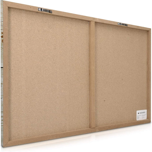 Navaris Magnetic Dry Erase Board - 16 x 24 inches, Decorative White Board with World Map Design, Includes 5 Magnets