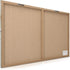 Navaris Magnetic Dry Erase Board - 16 x 24 inches, Decorative White Board with World Map Design, Includes 5 Magnets