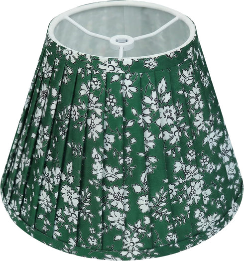 Green Floral Small Lamp Shade - 1 Pack, 5x9x6.2 Inch Empire Pleated