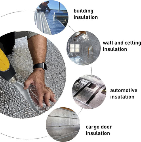 5mm Reflective Insulation Foam Core Radiant Barrier 40 80 Double Side Foil for Ceilings, Walls, Roofing