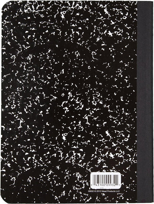 Mead Square Deal Composition Book, 6 Pack, 100-Count, College Ruled, Black Marble (09932)