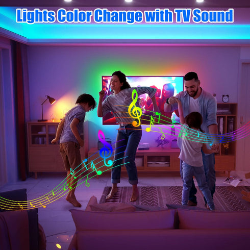 18ft 75-85in, maylit ICRGB TV LED Backlight, Bluetooth LED Lights for TV USB Powered TV Lights Kit with Remote and App