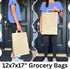 12x7x17 inches 25pcs Qutuus Large Brown Paper Bags with Handles - Brown Paper Grocery Bags with Handles Bulk, Large