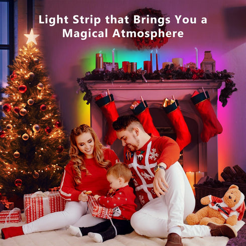 16.4 DAYBETTER Smart IC LED Strip Lights, BGRIC LED Lights for Bedroom, DIY Multiple Colors on One Line, App Control
