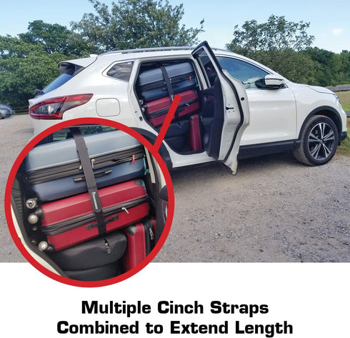 Premium Cinch Straps 4 Pack with Stainless Steel Metal Ring (Buckle), Durable Hook and Loop, 2" x 100"