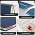 EUSOAR 3pcs A5 Spiral Notebook - College Ruled 5 Subject Writing Pad, 100GSM 120Sheets/240Pages, Royal Blue