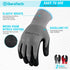 DURATECH Micro-Foam Nitrile Safety Work Gloves, 6 Pairs, Non-slip Dot Coated Gloves, with Touchscreen Capability, Ideal for General Purpose (Grey and Red, L)