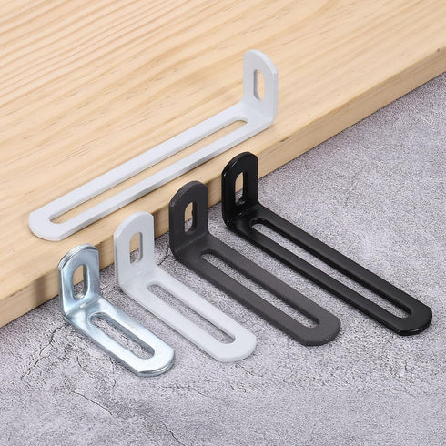 8 3.9"x1.2"x0.7", 90 uxcell Pcs Adjustable Right Angle Brackets, Slotted L-Shape Corner Bracket Degree Steel l Bracket