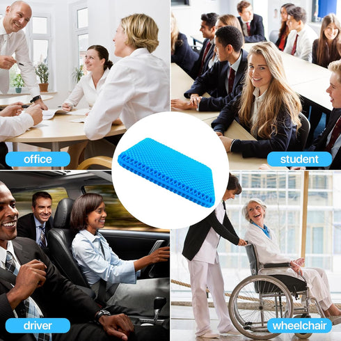 Hvllyan Gel Seat Cushion for Long Sitting (Thick & Extra Large), Gel Cushion for Wheelchair Soft, Chair Cushion, Car
