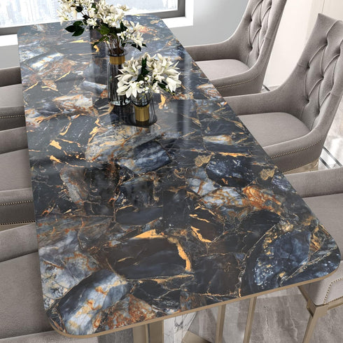 Marble Black Contact Paper Peel and Stick Countertops Gold Contact Paper Peel and Stick Wallpaper for Kitchen Waterproof Vinyl Film Marble Shelf Liner Counter Top Cover Wallpapers 15.8" x 78.7" by LIKILIKI