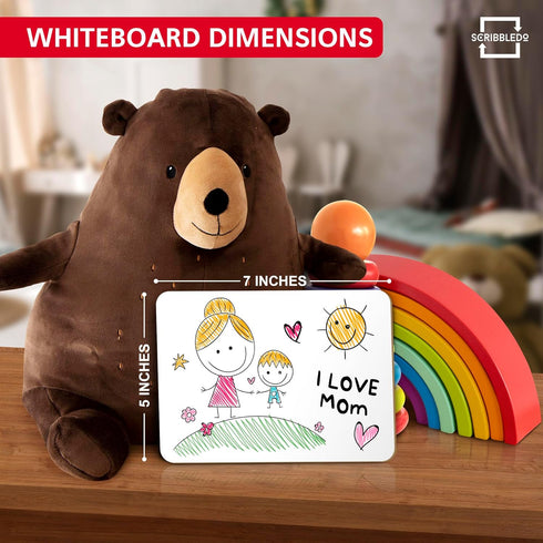Scribbledo Small White Board, 5x7 Inch Dry Erase Mini Whiteboard, Handheld Personal Marker Board for Students, Office