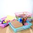 Zhehao 16 Pack Paper Organizer Basket, 13.5 x 10 x 3 Inch Plastic Mesh Bin, Colorful Storage for Office and Home