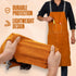 23 35 Inch Leather Apron, Welding Apron, For Men, Blacksmith, Work Bib, Heat Resistant, Welder Gear, Forging