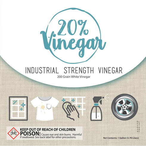 Bluewater Chemgroup 20% 4 4x Professional Grade Concentrated Vinegar | Dilutes to Gallons of Multipurpose Cleaning