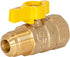 Eastman 5/8 Inch OD Flare x 3/4 Inch FIP Gas Ball Valve, Brass Connectors for Natural Gas