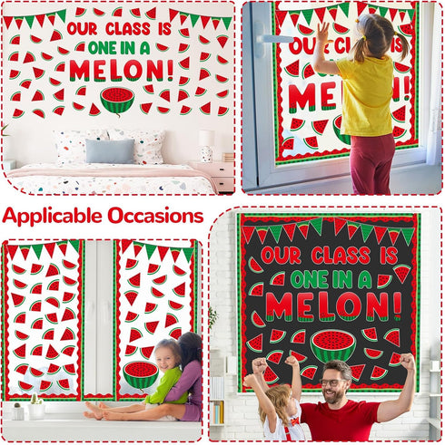 gisgfim 90 Pcs Watermelon Bulletin Board Set, One in a Melon Classroom Decorations