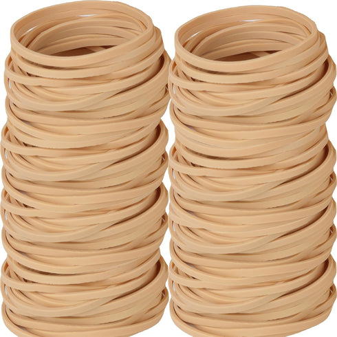 Foshine Rubber Bands size 32, 210pcs Small Beige Elastic Bands for Office Supplies