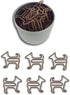 Scottie Dog Shaped Paper Clips, 40 Count in Silver Tin and Gift Box, Great for Dog Lovers and Paper Clip Collectors