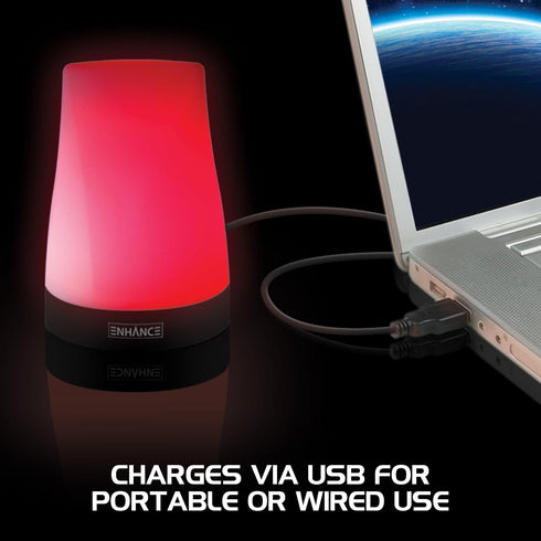 Dimmable 3 256 ENHANCE Portable Table Lamp - Desk Lamp with Brightness Levels with Color Changing Breathing Mode - USB