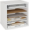 Ballucci File Organizer Paper Sorter, 5 Tier Adjustable Shelves Office Desk Organizer (White)