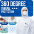 6 Medtecs Hazmat Suits - Sizes Options - Disposable Coveralls Suit, Medical Protective Coverall PPE Hazmat Suits