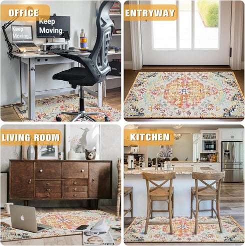 Wruzbxcn 36"X 48" Office Chair Mat for Hardwood Floor Office Rugs for Gaming Rolling Chairs Computer Desk Chair