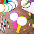 Crtiin 80 Pcs Colorful Dry Erase Paddles Set, 40 Pcs Dry Erase Paddles with 40 Pcs Markers, Handheld Whiteboard